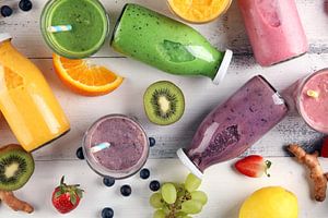 Auswahl von Frucht Smoothies von Beats