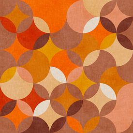 Mid Century Bauhaus Modern circle shapes autumnal by Ana Rut Bre