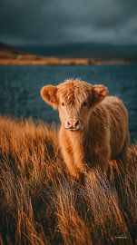 Scotch highlander / Scotch highlander calf by Gelissen Artworks