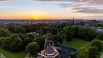 Sunset at the Aeolus windmill.