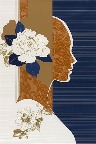 Jeu de fleurs et de silhouettes dans des tons contrastés