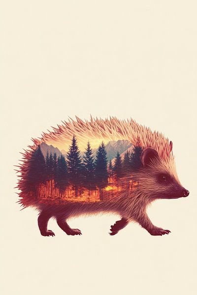 Silent nature in the hedgehog by Poster Art Shop