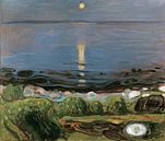 Eine Sommernacht am Strand, Edvard Munch von Meesterlijcke Meesters Miniaturansicht