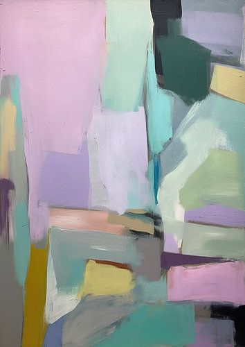 Abstract Purple Green Pastel