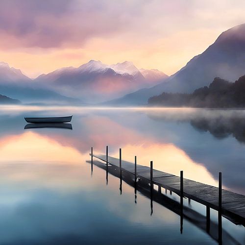 Lake Manapouri sunrise by Gert-Jan Siesling