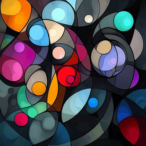 Kaleidoscope effects in colourful With Dots