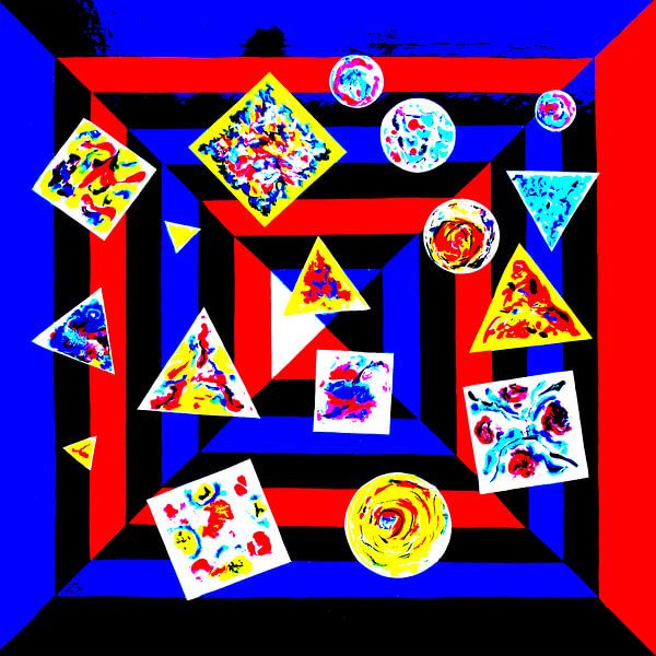 EH PAINTING ART 1999 #0012 Doolhof Liveliness van Willem Hartgers