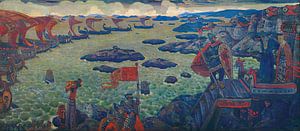 Nicholas Roerich - Klaar voor de veldtocht (De Varangische Zee) (1910)