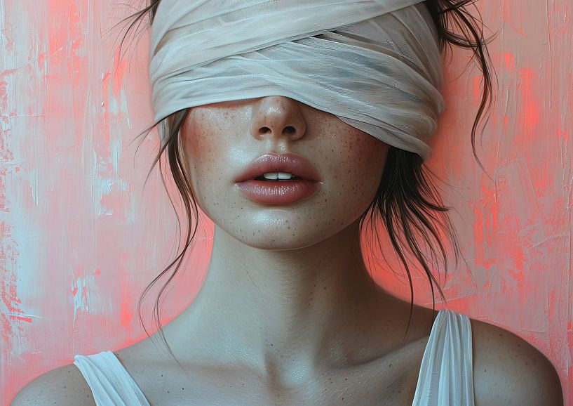 Woman Pink Portrait by Art Whims