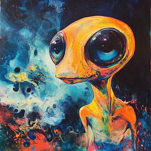 Cute alien abstract