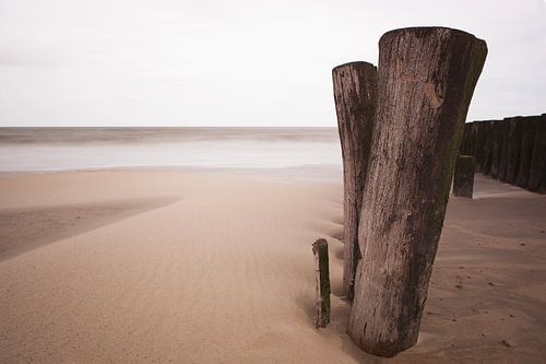 Paaltjes op het strand