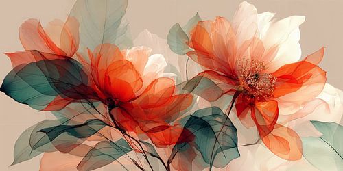 Transparency in Coral & Green no.8