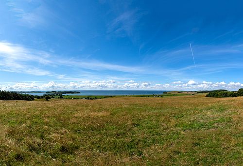 Groß Zicker, uitzicht op Klein Zicker, het meer Zicker en de Oostzee, Ruegen