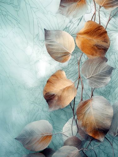 Aquarel natuur bladeren kunst