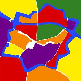 Zwolle in regenboogkleuren van Walter Frisart