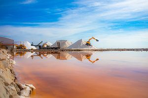 Die Salinen von Tavira (Algarve, Portugal) im Spiegelbild