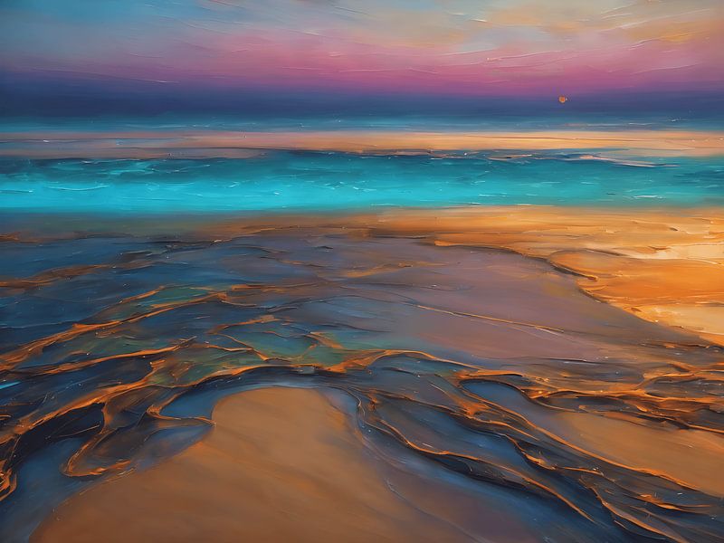 An enchanting abstract beach by Jolique Arte