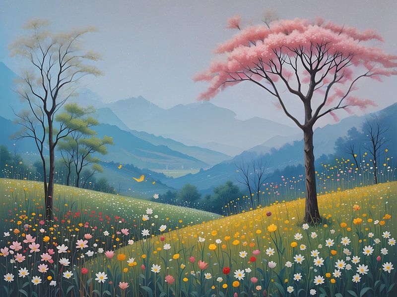 Blooming spring meadow by HorizonArtistry