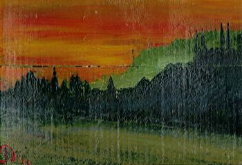 Remagen on the Rhine at dusk