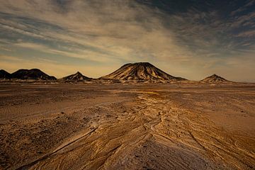 Black Desert bij zonsondergang in Egypte