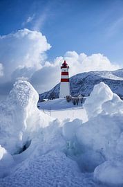 Alnes lighthouse in the winter, Godøy, Norway by qtx
