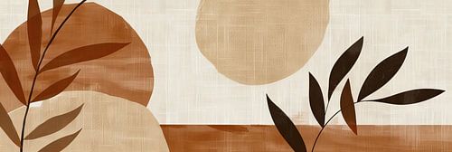 Art moderne sur lin naturel