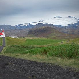 Route zur Ingjaldshólskirkja in Island von Ken Costers