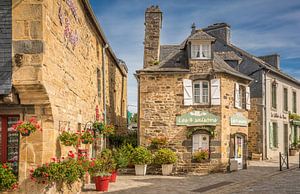 Historische Häuser in der Altstadt von Le Faou, Bretagne