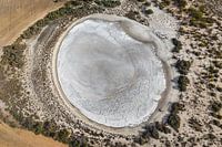 Vue aérienne d'un marais salant en Australie