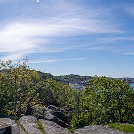 Panoramisch uitzicht op de Noorse stad Sandefjord van Matthias Korn