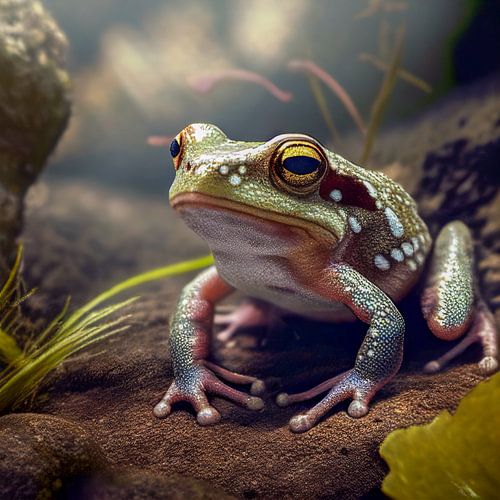 Portrait eines Frosch Illustration