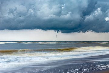 Waterspout over sea