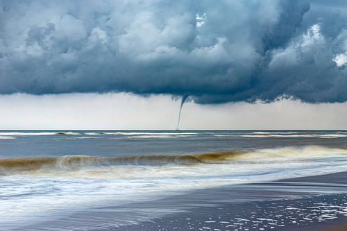 Waterspout over sea