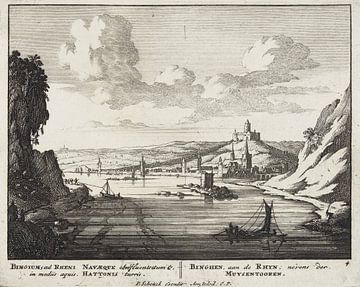 Jan van Call (I), Bingen aan de Rijn met de Muizentoren, 1694 - 1697 van Atelier Liesjes