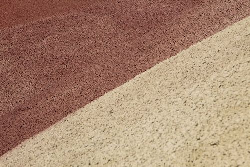 Beschilderde heuvels in het John Day Fossil Beds National Monument bij Mitchell City, Wheeler County