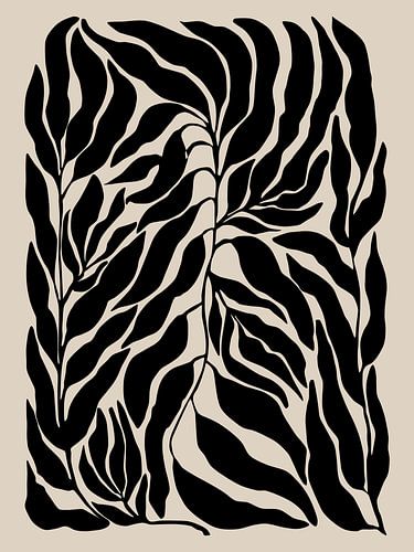 Silhouettes de feuilles noires