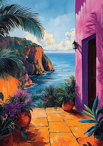 Matisse inspired sea Fauvism sea view Mediterranean