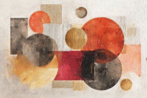 Herfstcompositie in vormen