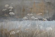 Abstract landscape with large umbel flowers in Japandi style. by Japandi Art Studio thumbnail