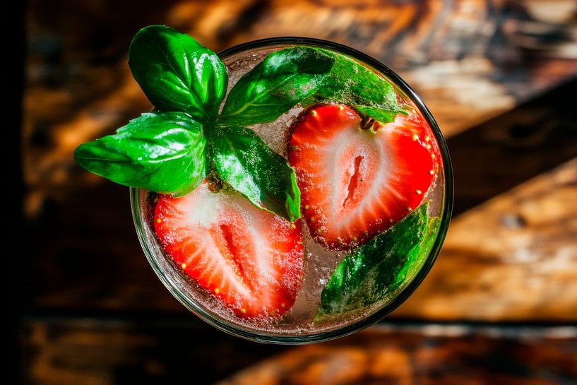 Strawberry basil drink by Poster Art Shop