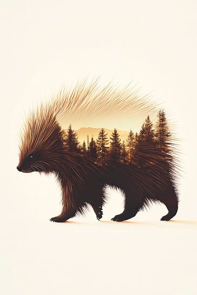 Stekelige bosgeest van Poster Art Shop