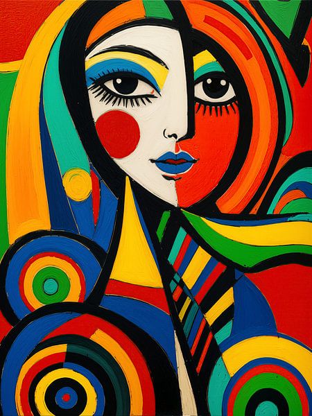 Modern Portrait of a Woman. World women: Bright colours by Studio Pieternel