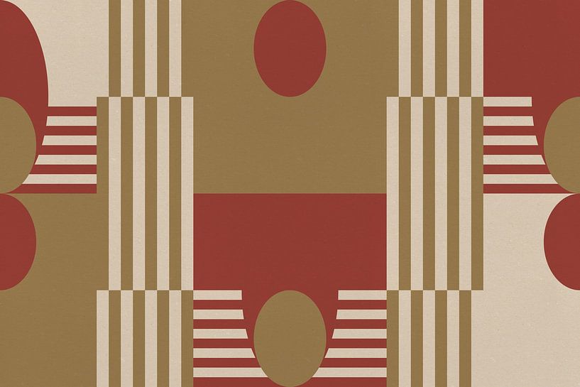 Retro Architecture. Abstract geometric art VIII by Dina Dankers