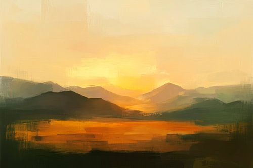 Mountain landscape sunset