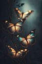 Glowing Butterflies by Treechild thumbnail