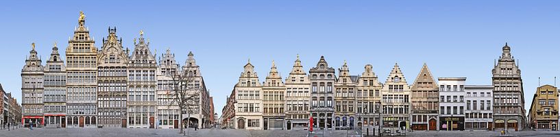 Antwerpen Grote Markt Panorama van Panorama Streetline