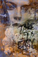 Take it Easy- orange blue - The Street Art Collage Collection