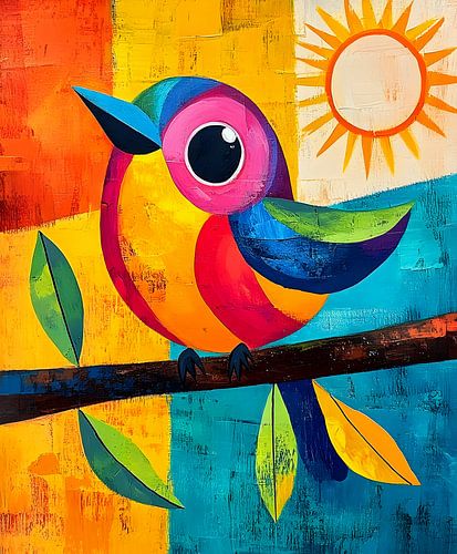 Abstrakter bunter Vogel