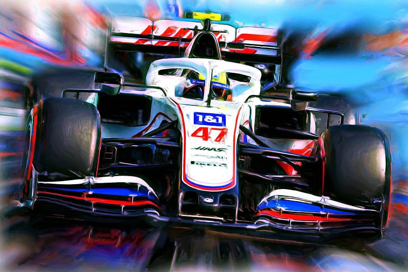 Mick Schumacher #47 (alternative Version) van DeVerviersBelgium