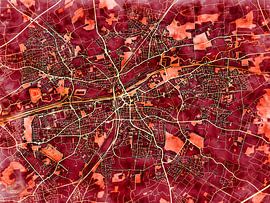 Map of Hamm with the style 'Amber Autumn' by Maporia